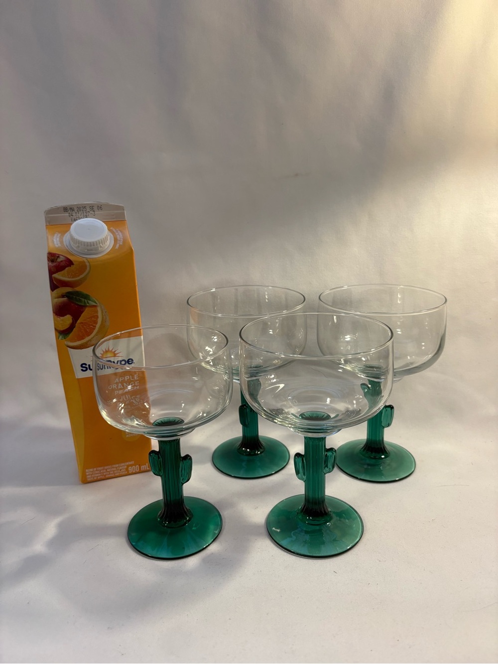 Set of 4 Libbey, Cactus margarita Glasses